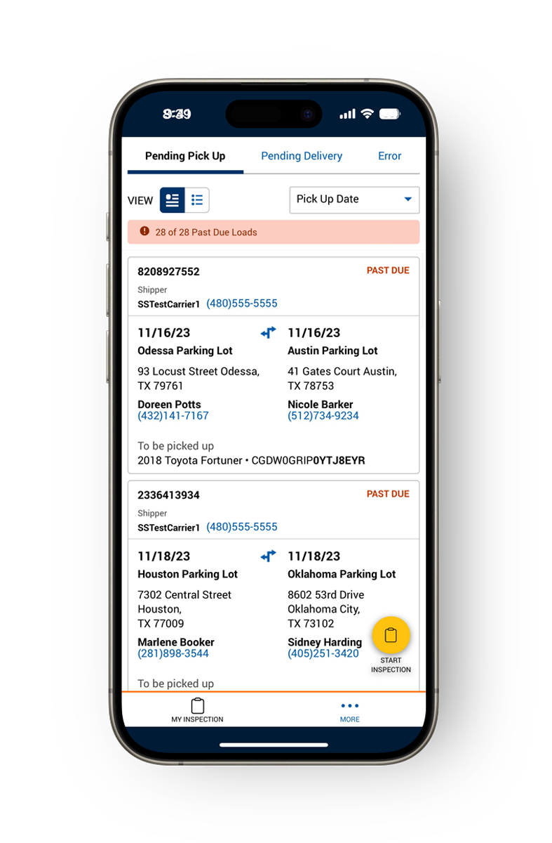 Ready Logistics Carrier Inspection App